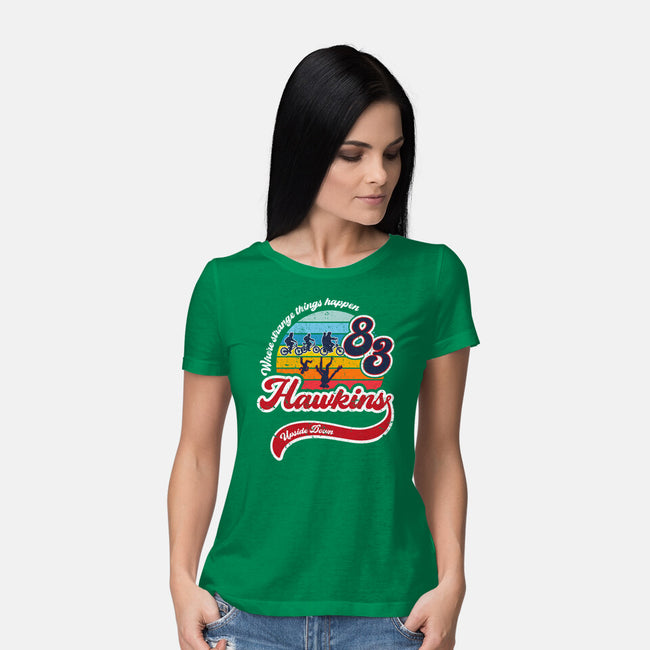 Strange Things Happen-womens basic tee-DrMonekers