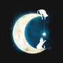 Moon Cat-womens v-neck tee-Vallina84
