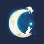 Moon Cat-none fleece blanket-Vallina84