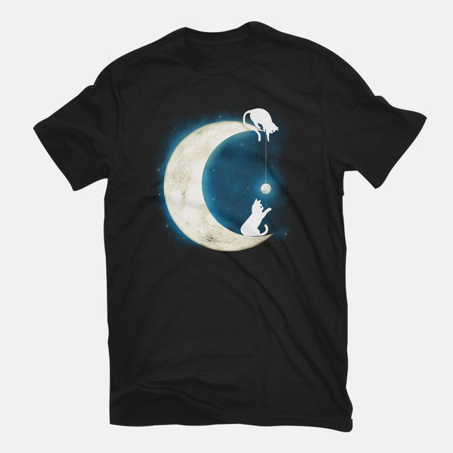 Moon Cat-womens basic tee-Vallina84