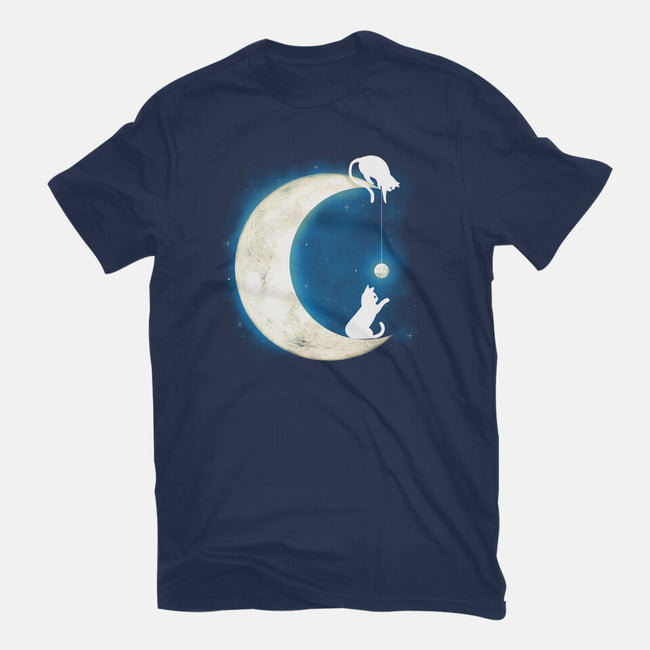 Moon Cat-womens basic tee-Vallina84