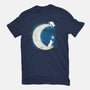 Moon Cat-womens basic tee-Vallina84