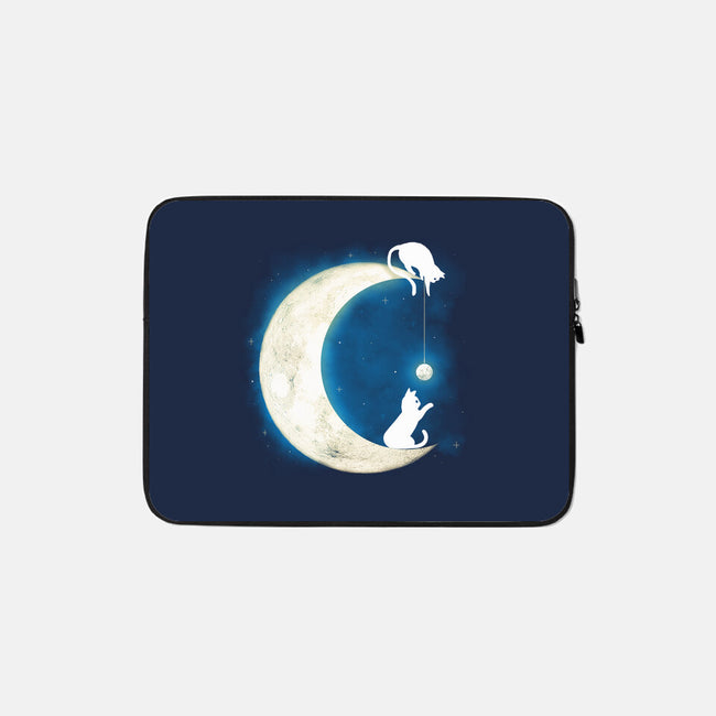 Moon Cat-none zippered laptop sleeve-Vallina84