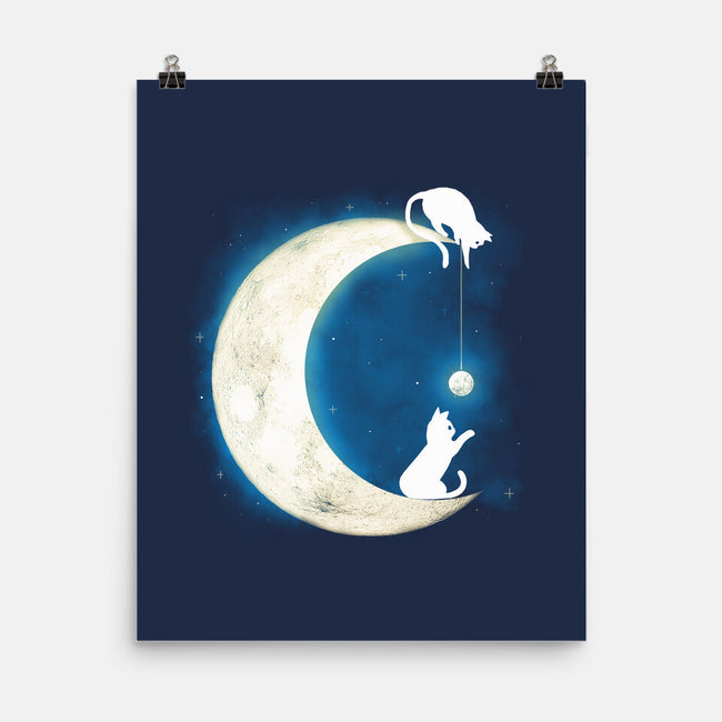 Moon Cat-none matte poster-Vallina84
