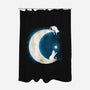 Moon Cat-none polyester shower curtain-Vallina84