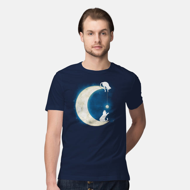 Moon Cat-mens premium tee-Vallina84