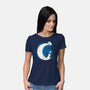 Moon Cat-womens basic tee-Vallina84