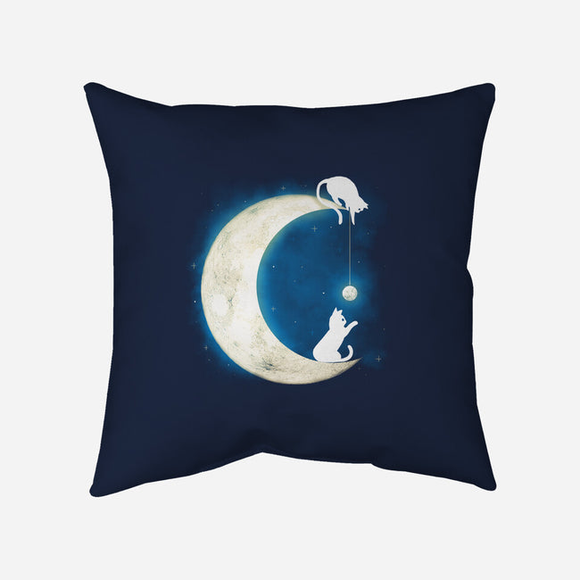 Moon Cat-none removable cover throw pillow-Vallina84