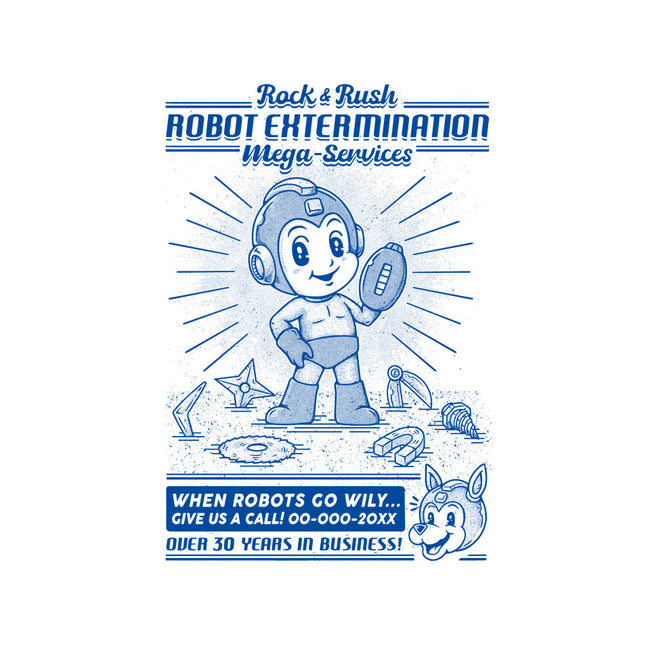Mega Robot Extermination Services-womens fitted tee-Firebrander