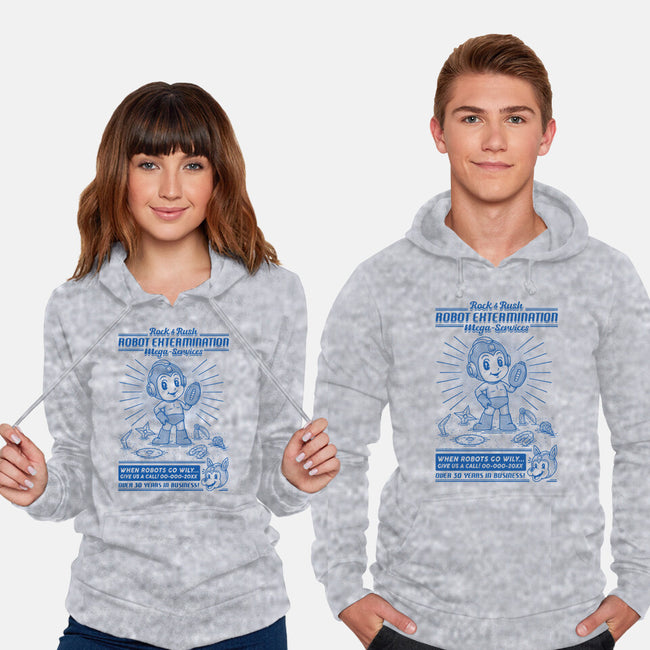 Mega Robot Extermination Services-unisex pullover sweatshirt-Firebrander