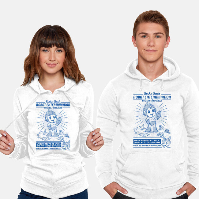 Mega Robot Extermination Services-unisex pullover sweatshirt-Firebrander