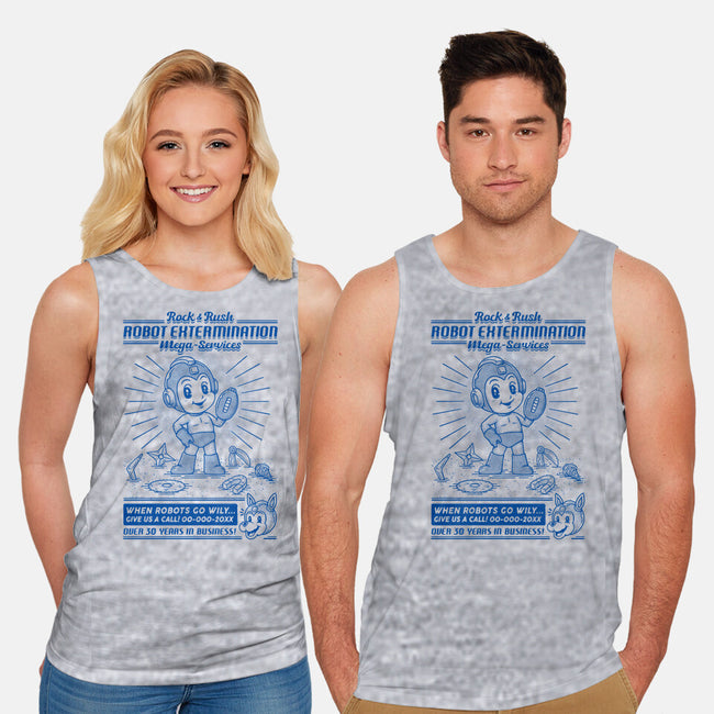 Mega Robot Extermination Services-unisex basic tank-Firebrander