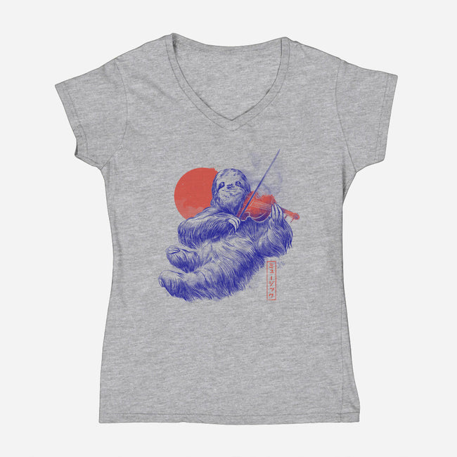 A Calm Song-womens v-neck tee-eduely
