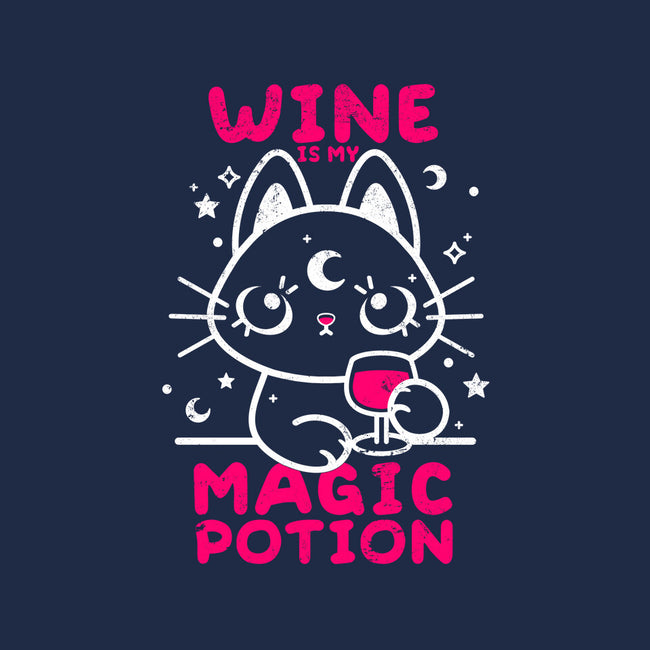 Wine Is My Magic Potion-none polyester shower curtain-NemiMakeit