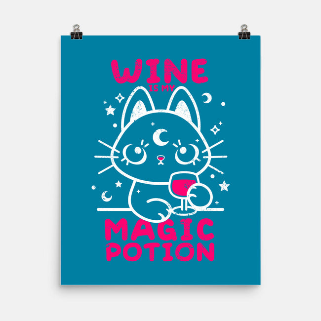 Wine Is My Magic Potion-none matte poster-NemiMakeit