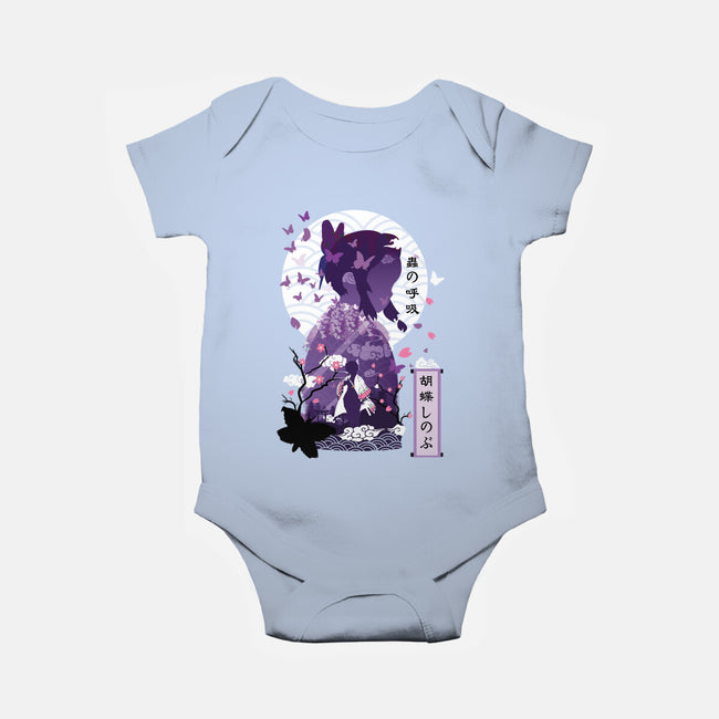 Shinobu Kocho Negative Space-baby basic onesie-SwensonaDesigns