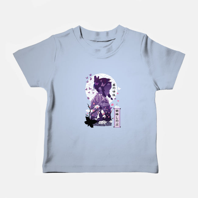 Shinobu Kocho Negative Space-baby basic tee-SwensonaDesigns