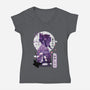 Shinobu Kocho Negative Space-womens v-neck tee-SwensonaDesigns