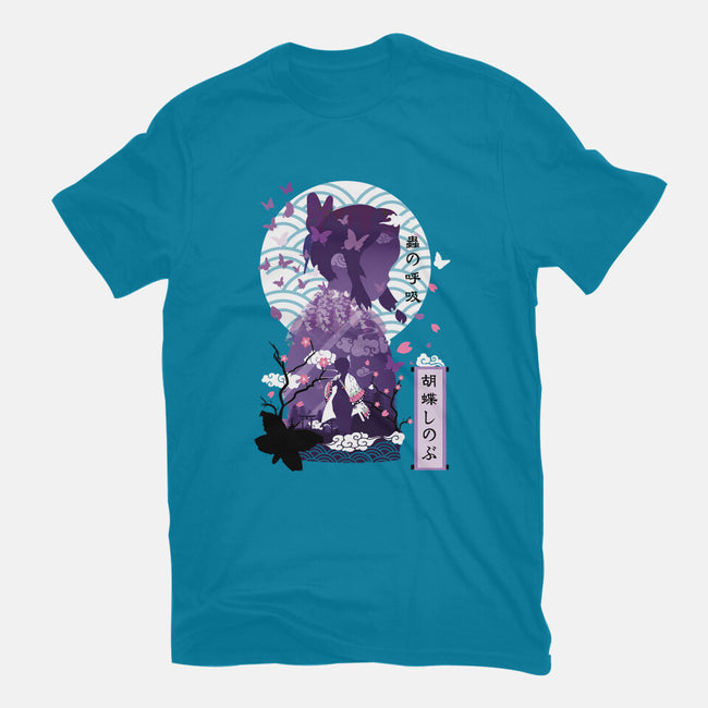 Shinobu Kocho Negative Space-womens fitted tee-SwensonaDesigns