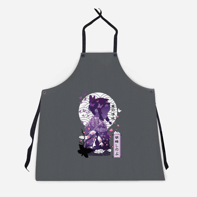 Shinobu Kocho Negative Space-unisex kitchen apron-SwensonaDesigns