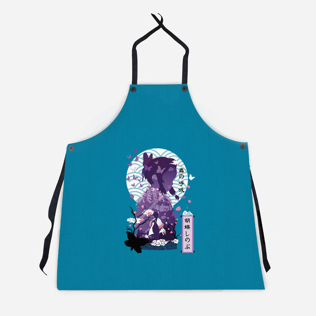Shinobu Kocho Negative Space-unisex kitchen apron-SwensonaDesigns