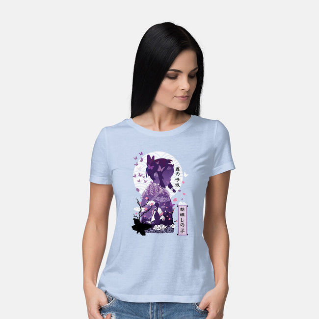 Shinobu Kocho Negative Space-womens basic tee-SwensonaDesigns