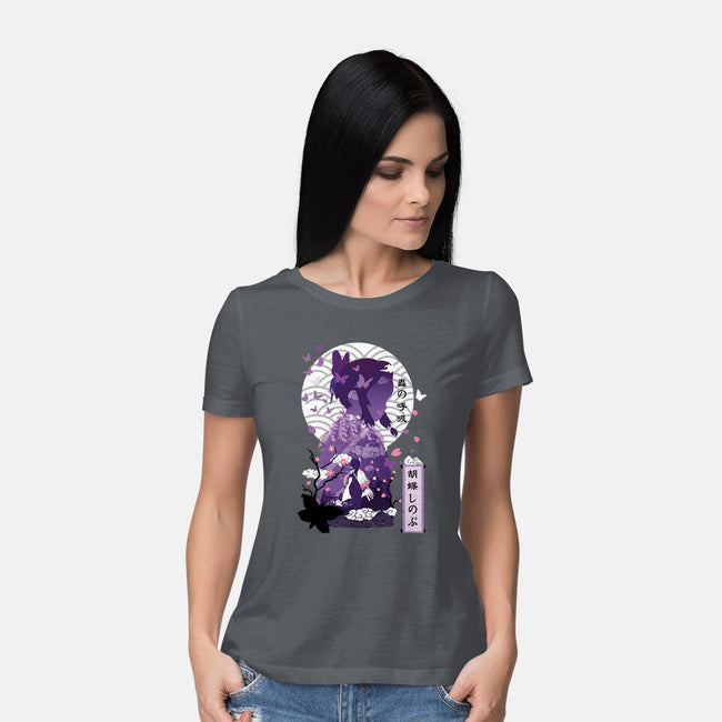 Shinobu Kocho Negative Space-womens basic tee-SwensonaDesigns