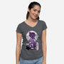 Shinobu Kocho Negative Space-womens v-neck tee-SwensonaDesigns