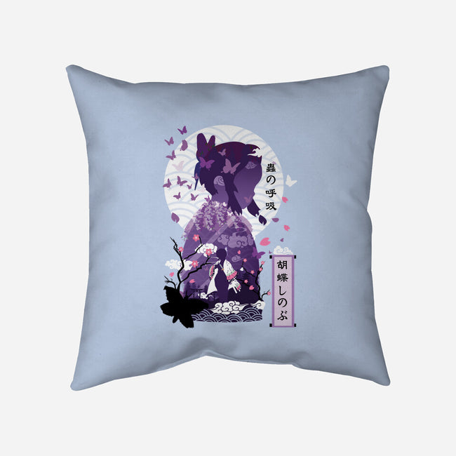 Shinobu Kocho Negative Space-none non-removable cover w insert throw pillow-SwensonaDesigns