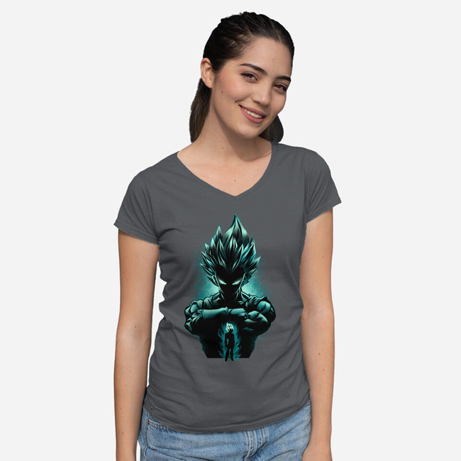 Bow To The Prince-womens v-neck tee-hypertwenty
