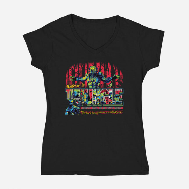 The Jungle-womens v-neck tee-goodidearyan