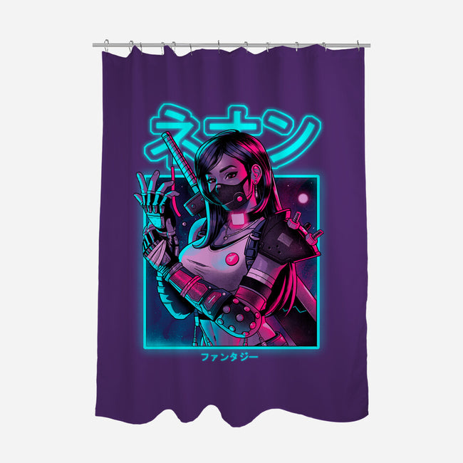 Neon Fantasy-none polyester shower curtain-Bruno Mota