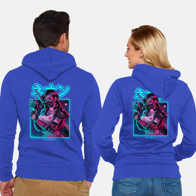 Neon Fantasy-unisex zip-up sweatshirt-Bruno Mota