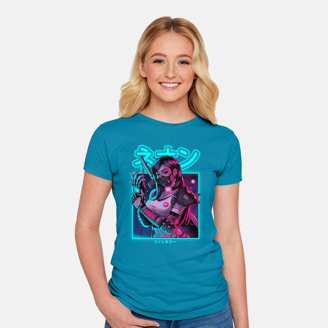 Neon Fantasy-womens fitted tee-Bruno Mota