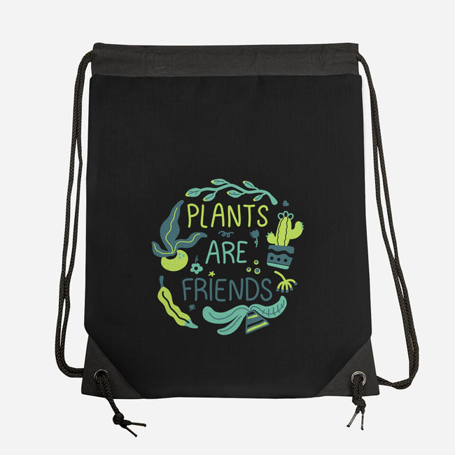 Plants Are Friends-none drawstring bag-Mushita