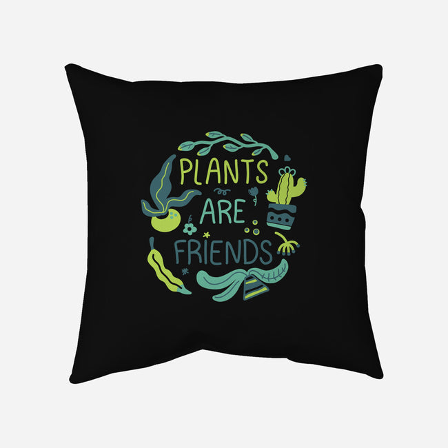 Plants Are Friends-none removable cover w insert throw pillow-Mushita