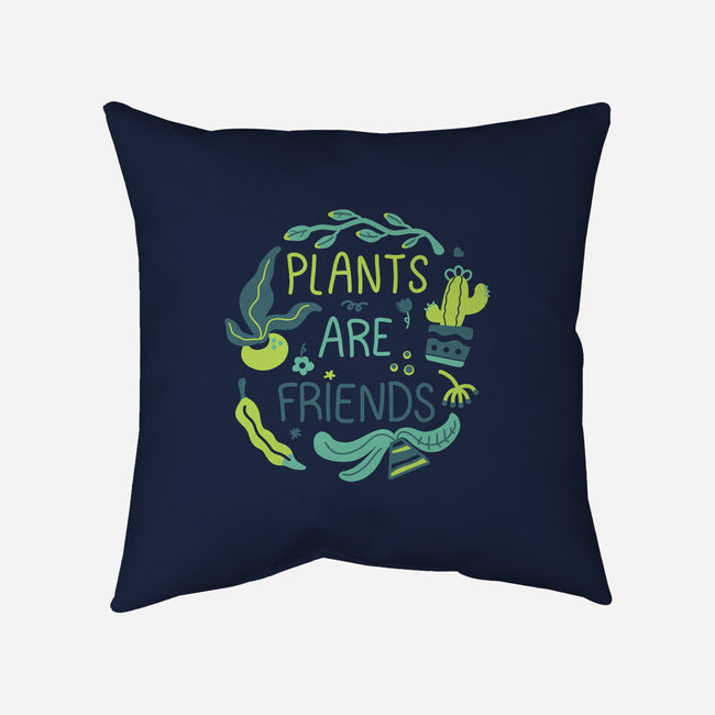 Plants Are Friends-none removable cover w insert throw pillow-Mushita