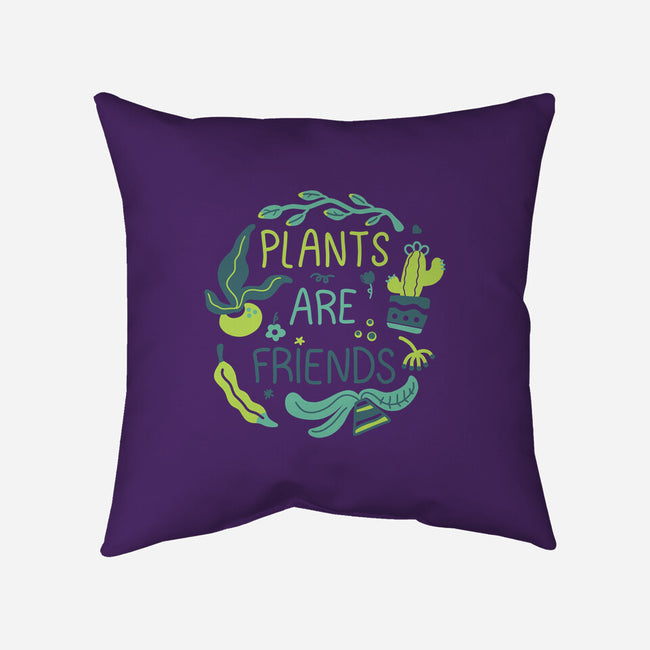 Plants Are Friends-none removable cover w insert throw pillow-Mushita
