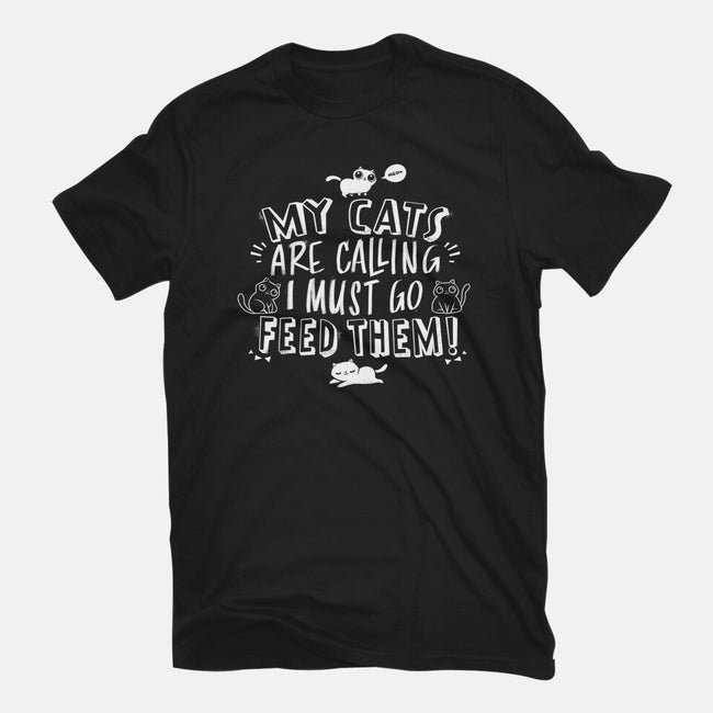 My Cats Are Calling-womens basic tee-tobefonseca