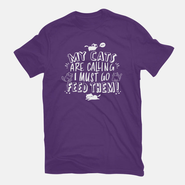 My Cats Are Calling-womens basic tee-tobefonseca