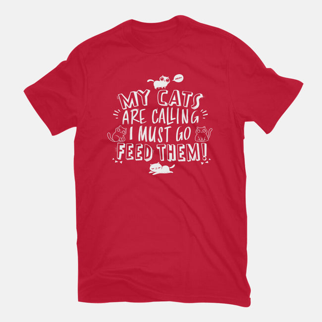 My Cats Are Calling-mens basic tee-tobefonseca