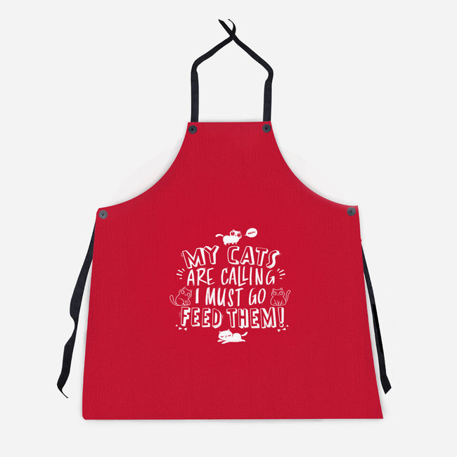 My Cats Are Calling-unisex kitchen apron-tobefonseca