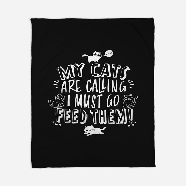 My Cats Are Calling-none fleece blanket-tobefonseca