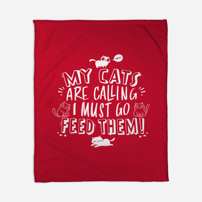 My Cats Are Calling-none fleece blanket-tobefonseca