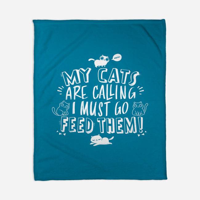 My Cats Are Calling-none fleece blanket-tobefonseca