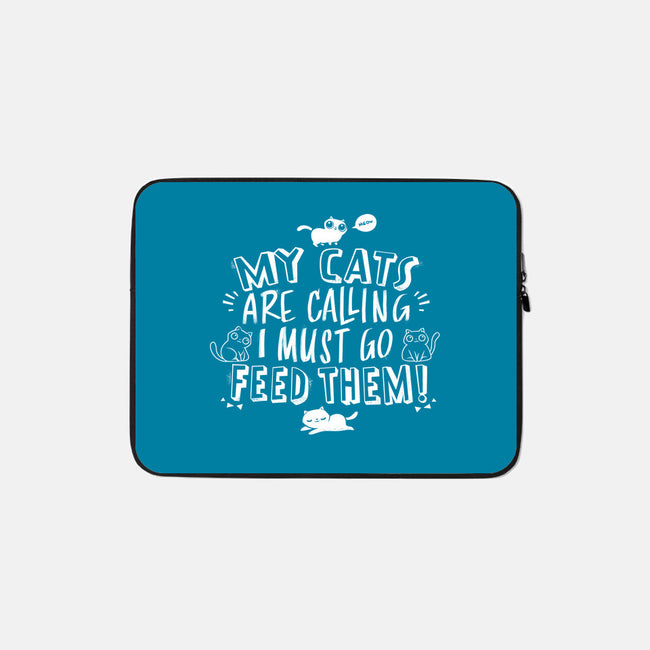 My Cats Are Calling-none zippered laptop sleeve-tobefonseca