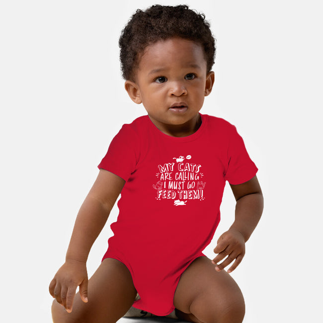 My Cats Are Calling-baby basic onesie-tobefonseca