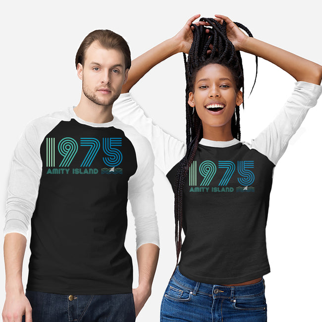 Amity Island 1975-unisex baseball tee-DrMonekers