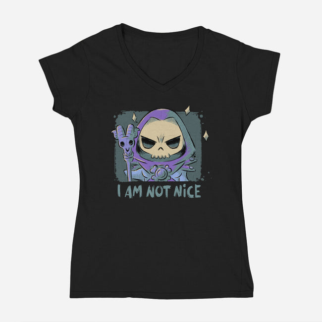 I Am Not Nice-womens v-neck tee-xMorfina