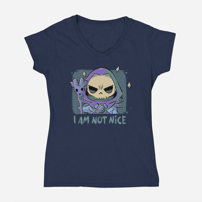 I Am Not Nice-womens v-neck tee-xMorfina